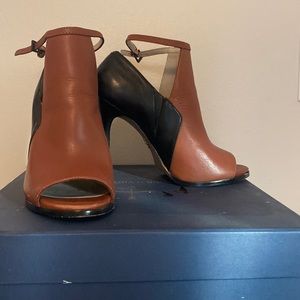 Color Block heels with ankle strap